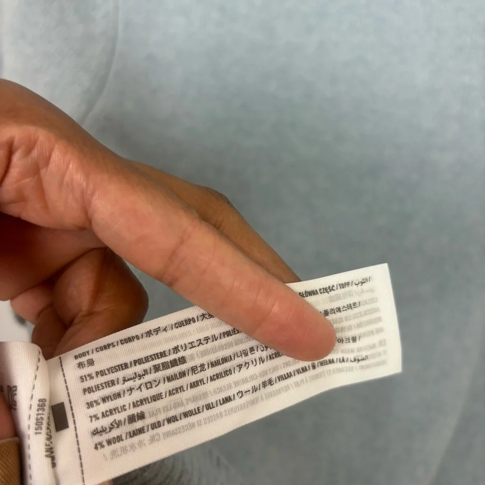 Abercrombie Notch-Neck Sweater Tee Light Blue Size Small - Picture 7 of 8